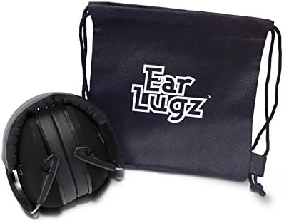 Ear Lugz - Children's Ear Defenders Earmuffs, Just for Kids, Amazing noise protection for shooting at the range, Including Storage Bag (Black)