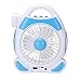 Uonlytech Przenośny wentylator, wentylator stołowy na USB, wielofunkcyjny wentylator oświetleniowy do akademika, sypialni, biura, na kemping (losowy kolor)