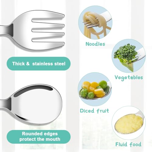 Vicloon Set di Posate per Bambini, 6 Pezzi Posate