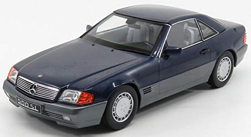 KK-Scale Mercedes-Benz SL-Klasse R129 500SL Cabrio Blau Metallic mit abnehmbarem Hard Top Dach 1989-2001 1/18 Modell Auto Cover