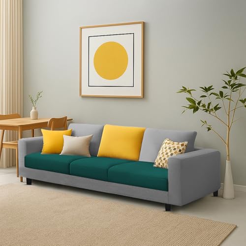 Image of Galib 3 Seater Sofa Set for Living Room (Pine Grey Fabric) Premium Fabric Sofa Set