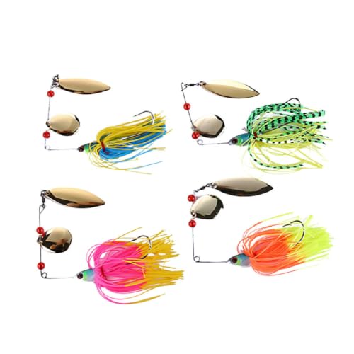 4pcs Noise Fishing Baits 19g Metal Topwater Lures for Bass Carp