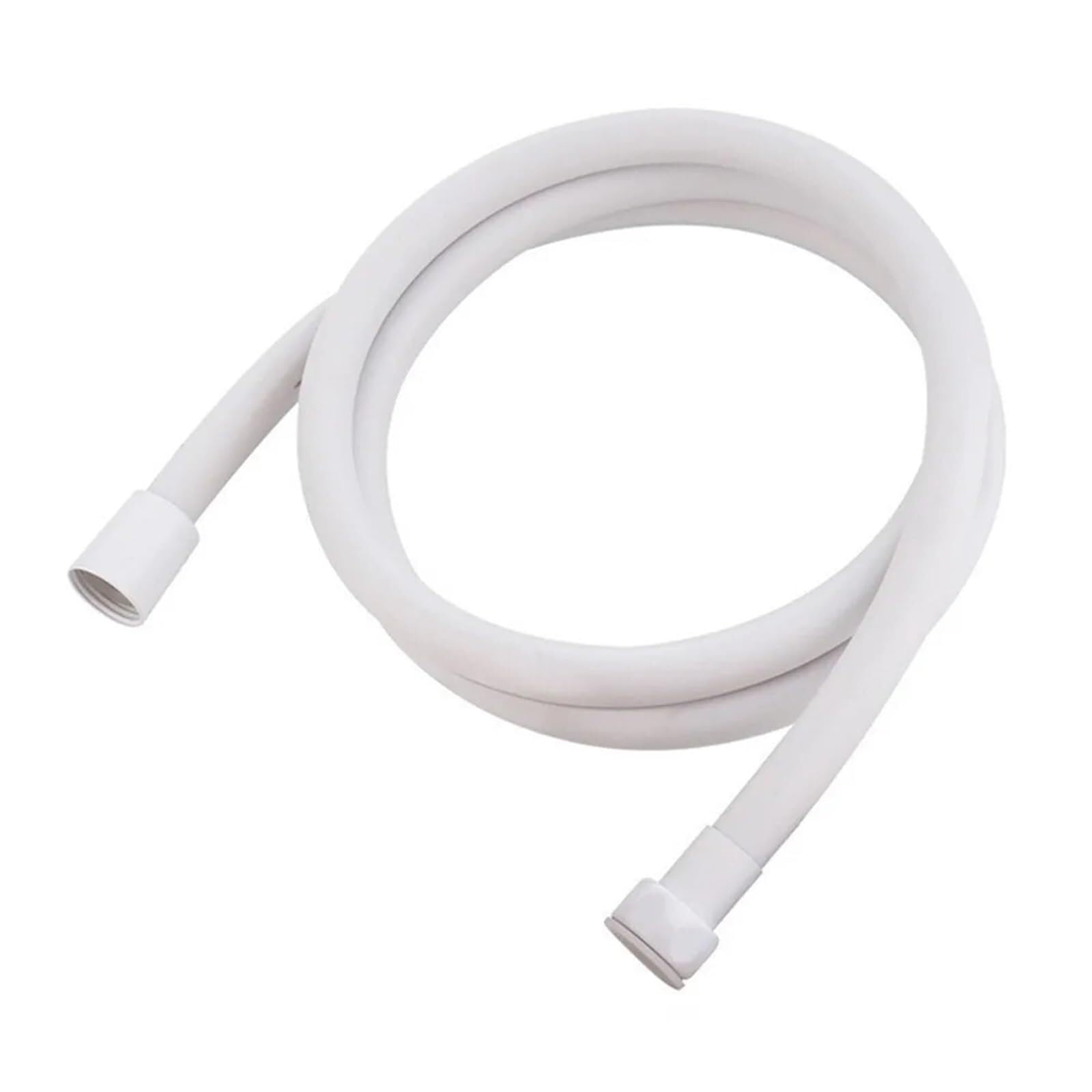 Shower Hose Replacement Handheld Shower Head Hose Explosion-Proof Anti Winding Spray Water Pipe Flexible Universal Faucet Bathroom(PVC White-1.5m)