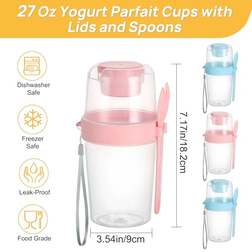 Save 29% on Vtopmart 4-Pack Yogurt Parfait Cups with Lids & Spoons - Image 4