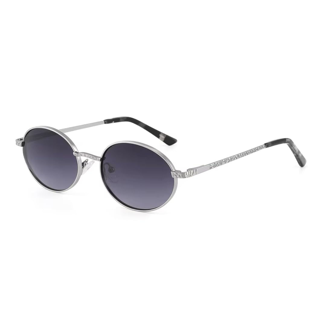 Gafas de sol polarizadas retro ovaladas pequeñas para mujer, protección UV400, estilo punk para hombre.