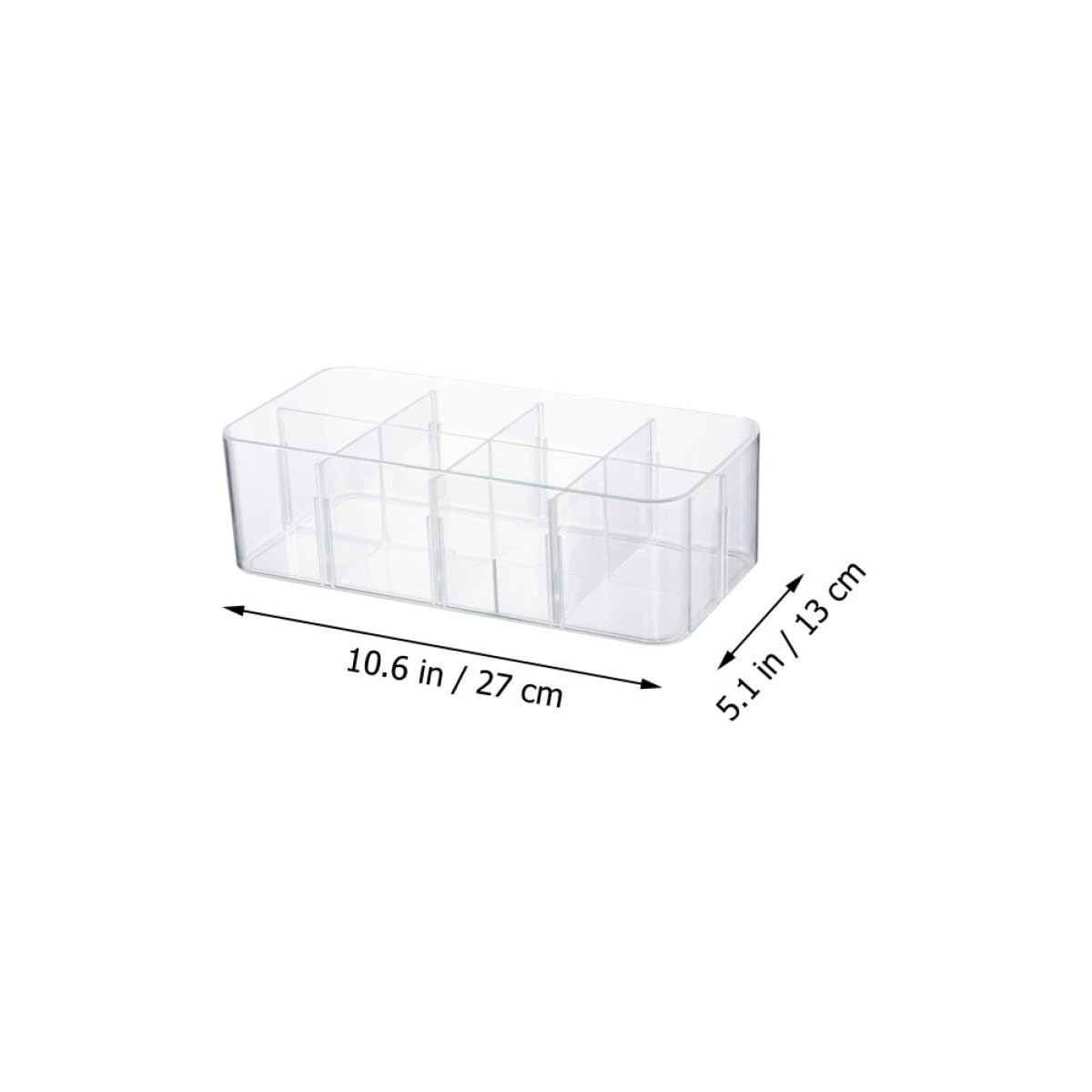 DECHOUS Boîte de Rangement Transparente Couvercle pour-Vêtements et Chaussettes 2 Pièces Organisateur à Plusieurs Compartiments pour Armoire et Dressing 8.2X13X8.2Cm