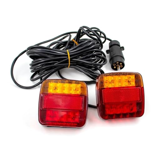 Feux arrière remorque 12V universels feu stop marche arrière et lampe immatriculation