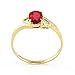 Imagen de 1,15 Carat 14 K oro macizo anillo con Natural ovalado Ruby