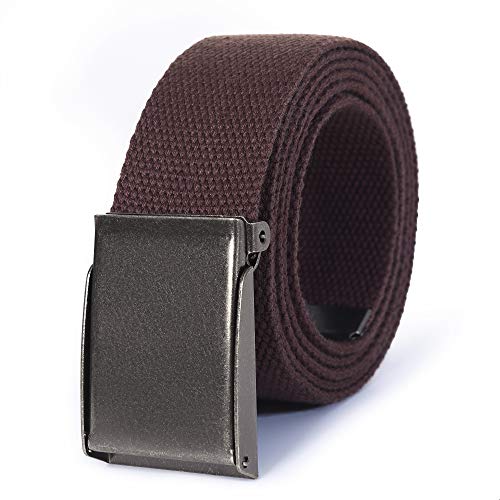 Image of Mile High Life Canvas Web Belt | Cut to Fit Up to 52 inch | Flip-Top Matte Silver Nickel Buckle 12 Colors