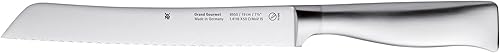 WMF Cuchillo de pan Grand Gourmet Longitud 12.6in Longitud de la hoja 7.5in Doble borde festoneado, corte de rendimiento, hecho en Alemania, hoja
