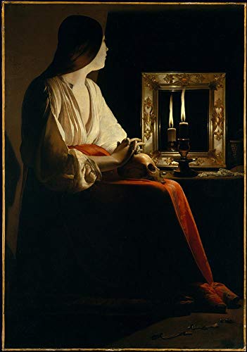 Le crâne de la Madeleine pénitente Georges de La Tour, toile faite main