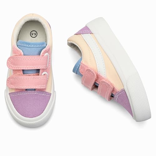 JUDIS Kids Fashion PU Shoes Dual Adjustable Hook and Loop Casual Sneakers for Girls3