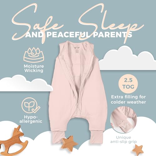Image of Sleeveless Soft Baby & Toddler Sleeping Sack, Breathable with Adjustable Feet Cuffs & Anti-Slip Grip