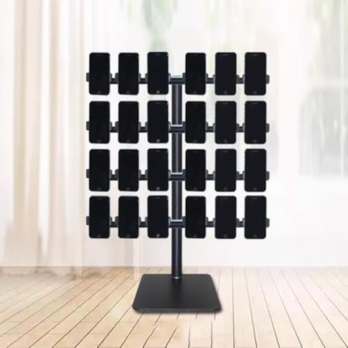 Adjustable Metal Phone Stand - Universal Holder for Desk & Bed, Ideal for Video Recording, Streaming, Cooking, Fitness, Vlogging - Compatible with All Smartphones & Tablets