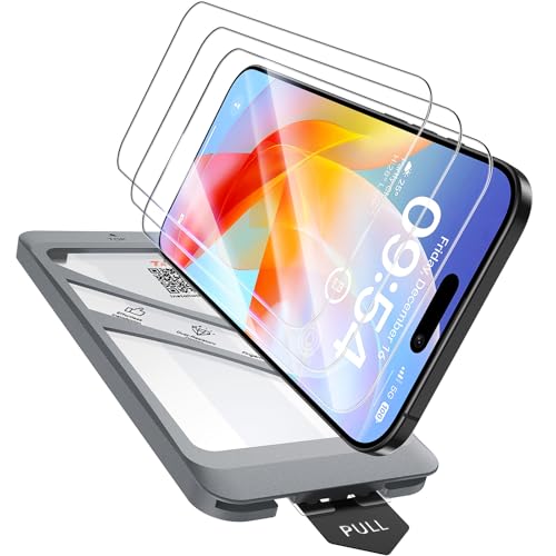 Image of TAURI 3 Pack for iPhone Air Screen Protector 6.5 inch with Auto-Installation Tool, Tempered Glass, Scratch-Resistant, [Military Grade Protection] Film