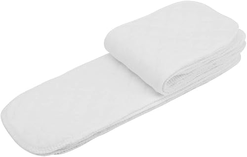 10 piezas de pañales de bebé, insertos de pañales de tela suaves y transpirables de 3 capas, insertos de pañales de algodón, de alta absorción,