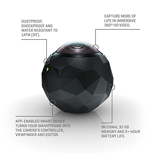 360fly 360FLYBLK Cámara HD 360° Resistente Agua miniatura 4