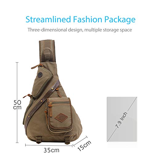 Bolsa de pecho unisex FANDARE de lona premium, el complemento duradero para el deporte diario 6