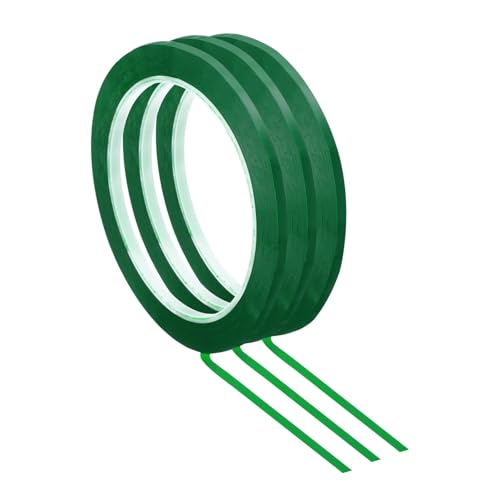 KIFSDLF Paquete de 3/5 cinta adhesiva for pizarra blanca 66 m, fina raya for gráficos, cuadrículas, dibujo, marcado eléctrico(Green,3pcs,4.0mm)