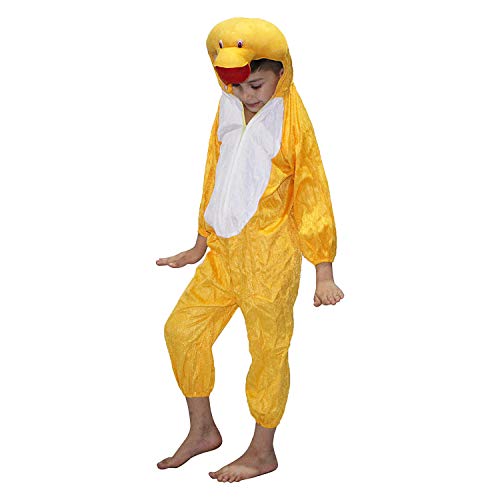 Image of Kaku Fancy Dresses Fleece Duckling Bird Costume For Kids - Yellow, 3-4 Years | Animal Fancy Dress For Boys & Girls