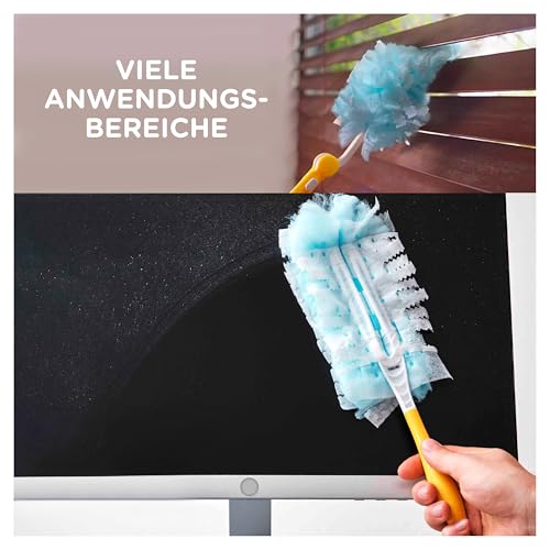 Swiffer Staubmagnet Kit Mit 1 Handgriff Und 7 Nachfülltücher, Nimmt Staub Auf Und Schließt Ihn Ein – Bild 4