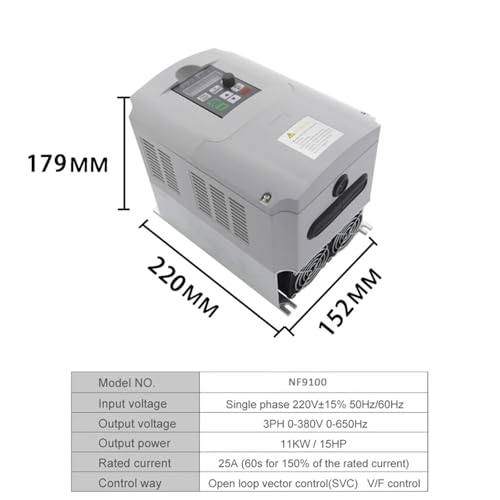 Convertisseur 220V 380V 11kW résout le manque de triphasé - 2