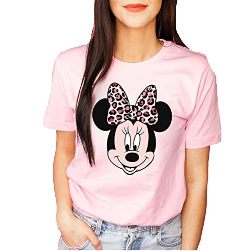 Leopard Minnie Print Bow Portrait, Animal Kingdom Shirt, Safari Shirt Casual Short Sleeve Shirt