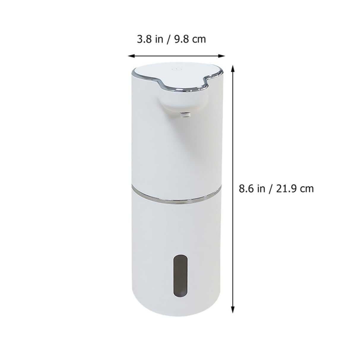 TEHAUX Dispensador Automático de Jabón Blanco Abs Sensor Infrarrojo | Control Táctil, Ajuste de Múltiples Niveles, Carga Usb, Uso en Baño y Centros Comerciales