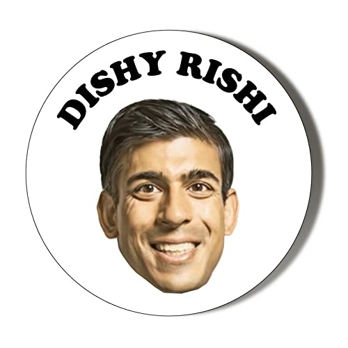 Gift Insanity White Rishi Sunak - Dishy Rishy - 77Mm Extra Large Fridge Magnet