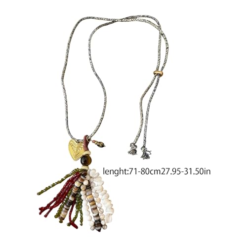 Collar de flecos de cuentas bohemias estilo cadena de sueter larga 3