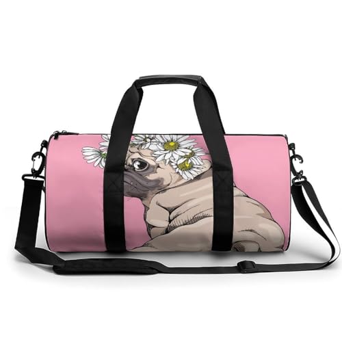 Duffel bag pour camping randonnée voyage à motif carlin rigolo