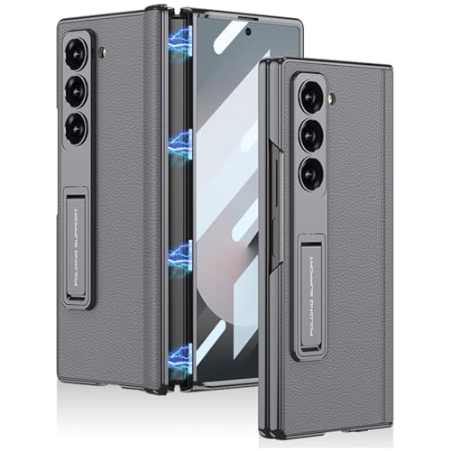 Coque Samsung Fold 6 antichoc avec verre trempé HD et support réglable intégré