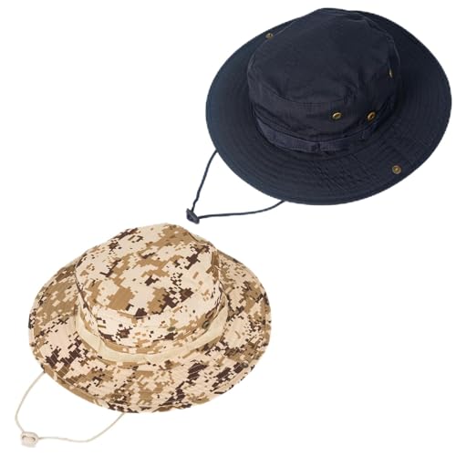 Image of Sun Hats for Men Women Bucket Hat UPF 50+ Boonie Hat Foldable UV Protection Hiking Beach Fishing Summer Safari