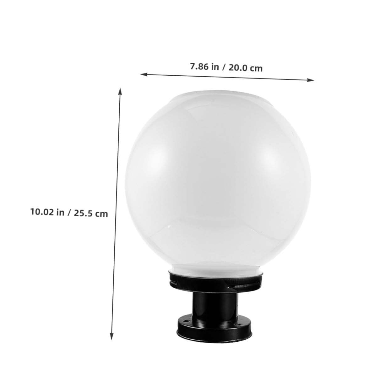 Lampioncino da Giardino Solare a Globo, Luce LED per Esterno con Sensore Automatico, Base in Acciaio Inox, per Cortile e Recinzione