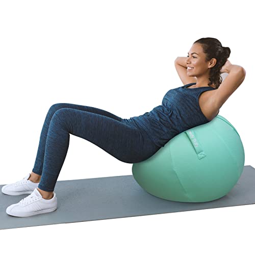 Howdy Bally (ハウディ・バリー) ボールカバー 家庭用 ヨガ エクササイズ バランスボール 便利なキャリーハンドル付き 折りたたみ式 丈夫 バースト防止ボールカバー 座るボールチェア オフィス用 55cm 8枚目