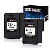 CMTOP 2 Black 63XL Remanufactured Ink Cartridges for HP 63 XL 63XL, High Yield, for HP Envy 4520 4516 HP OfficeJet 4650 3830 1112 3833 5255 4655 HP DeskJet 3633 3634 2132 3632 3630 3636 Printer