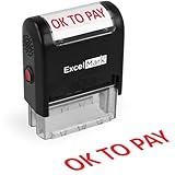 OK to Pay - ExcelMark Self-Inking Rubber Stamp - A1539 Red Ink