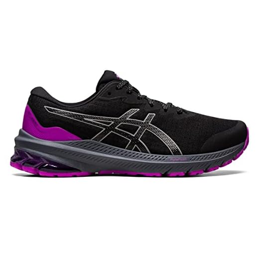 ASICS Women's GT-1000 11 LITE-Show Running Shoes, 9.5, Black/Orchid