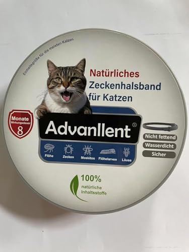 Advanllent Zeckenhalsband für Katzen, Flohhalsband Katze, Floh und Zeckenhalsband für Katzen ab 12 Wochen, Zeckenschutz Flohschutz Halsband
