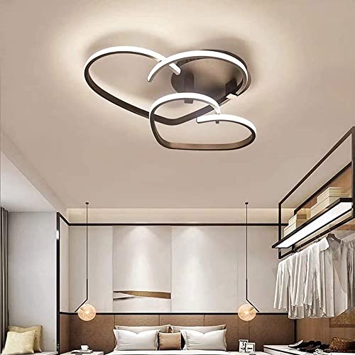Plafonnier LED moderne salon variable avec télécommande design cœur chambre 65x50cm