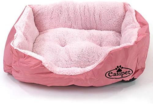 Pink Dog Bed with Deluxe Soft Fleece Cushion in 5 sizes (Small)
