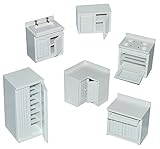 das Set beinhaltet: Hängeschrank + Schrank + Eckschrank + Kühlschrank + Spühle + Herd - die einzelnen Fächer, Schubladen und Türen lassen sich alle Öffnen !
