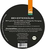 defu Hundesnack | 1 x 370 g | Bio Entenhälse getrocknet | Natürlicher Premium Bio Kausnack für Hunde