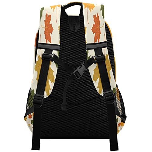 Sac à dos feuille d'érable vert jaune rouge avec compartiments renforcés - 2