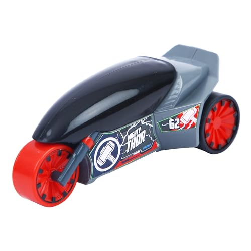 Image of SKOODLE Marvel Pull-Back Rider Bike for Kids - Thor Edition Motorcycles, Marvel Inspired Toy Bikes with Sturdy and Long-Lasting Construction, Enhances Motor Skills and Fun Vehicle Toy for Gift - Grey