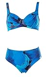  Felina Damen Bügel Bikini Flower Print Blau 38 Cup C