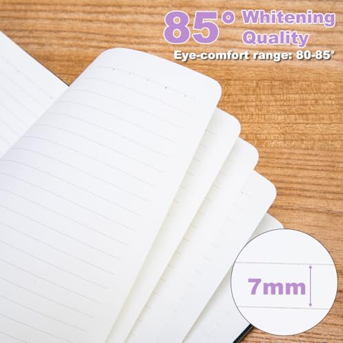 siixu spiral notebook (Lila, 5.8 x 8.3), Spiralbindung Notizbuch mit Linierung für Beruf - Hardcover Journal mit elastischem Verschluss, Sternenhimmel Design für Frauen & Männer