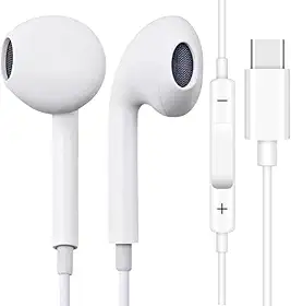 Fones De Ouvido Com Fio Tipo C com Microfone Integrado Áudio