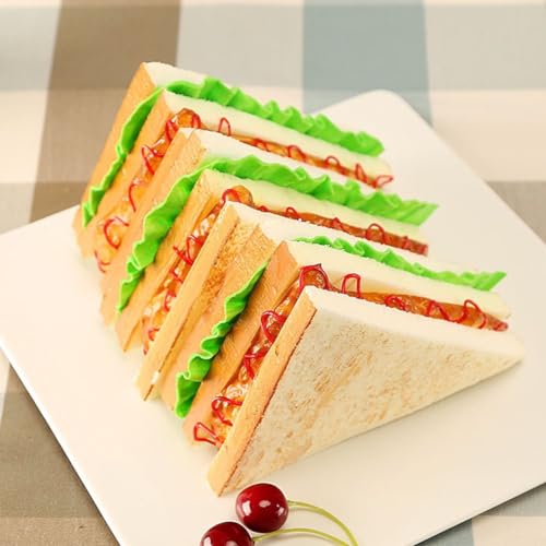 EpheyFIF Simulazione paninoteca espositore, PU finto cibo finto panino modello decorazione della casa, per casa, cucina, negozio display (3 pezzi)