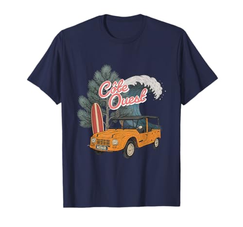 Méhari Voiture Rétro Véhicule Utilitaire Côte Ouest Surf Adventure T-Shirt